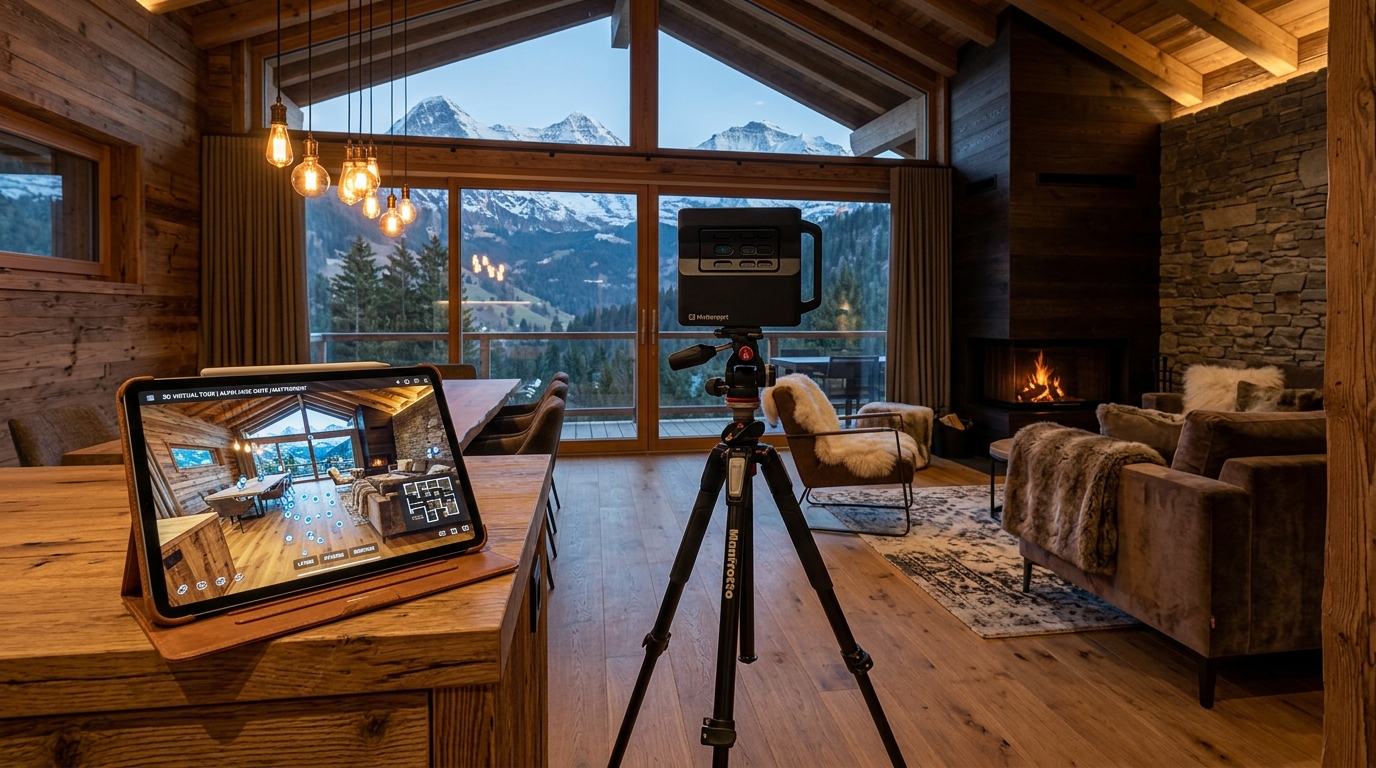 3D-Visions Matterport Scan vor Ort in Hotel-Suite